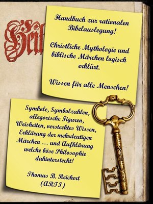 cover image of Handbuch zur rationalen Bibelauslegung! Christliche Mythologie und biblische Märchen logisch erklärt.